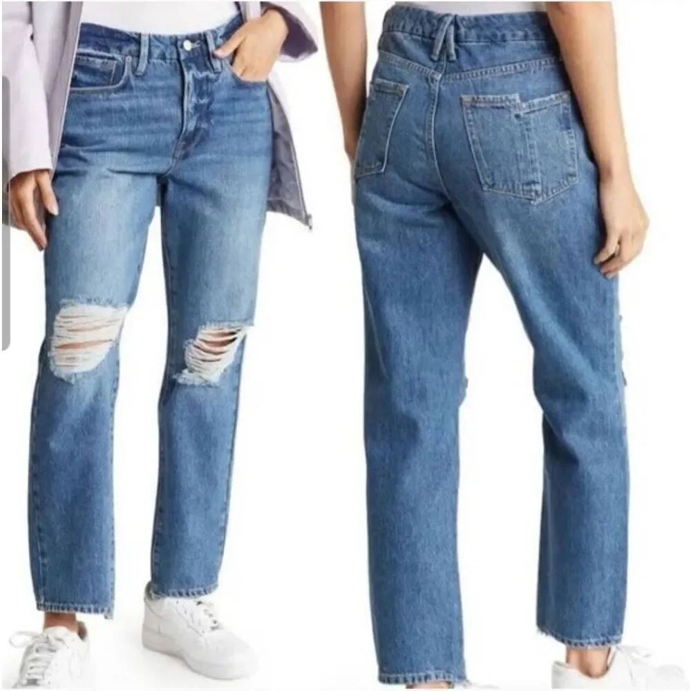 Good American Good Vintage High Rise Straight Leg Jeans